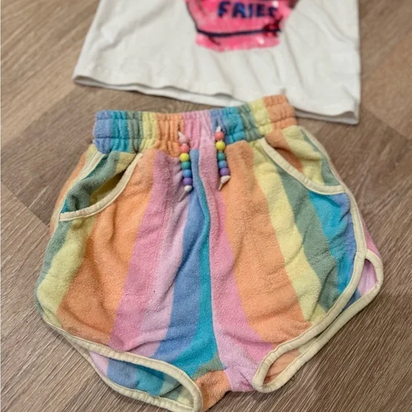 Lola + The Boys |  Rainbow terry Shorts - Picture 6 of 9